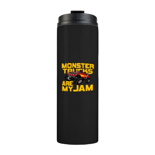 Monster Trucks Are My Jam Vintage Retro Thermal Tumblers