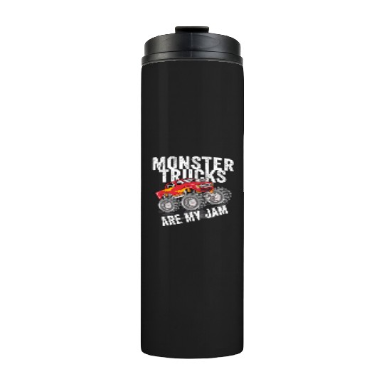 Monster Trucks Are My Jam Vintage Retro Thermal Tumblers