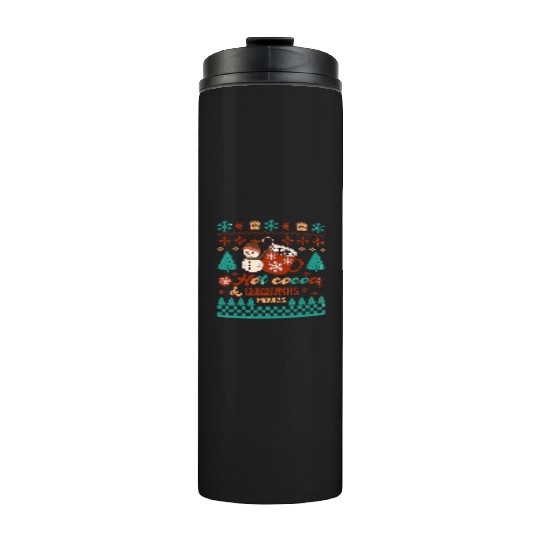 Funny Christmas Hot cocoa christmas movies Thermal Tumblers
