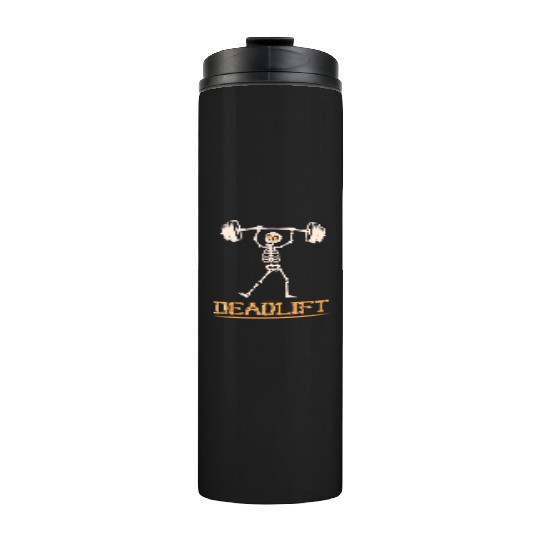 Skeleton Deadlift Gym Workout Thermal Tumblers