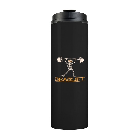 Skeleton Deadlift Gym Workout Thermal Tumblers