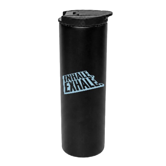 inhale exhale yoga quote Thermal Tumblers