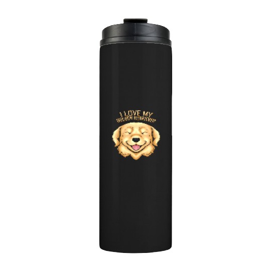 Dog Lover - I Love My Golden Retriever Thermal Tumblers