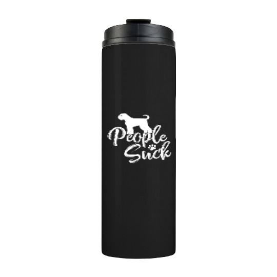 I Love My Black Russian Terrier - "People Suck" Thermal Tumblers