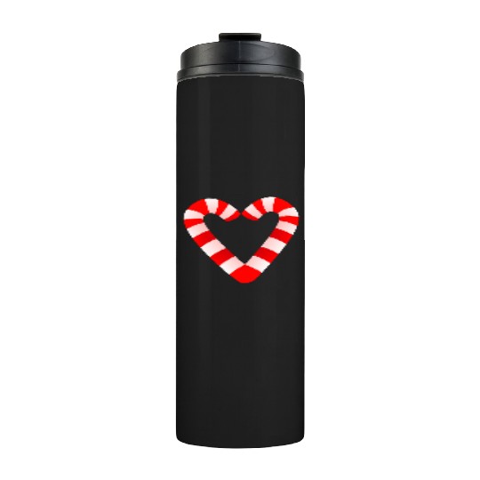 Candy Cane Hearts Thermal Tumblers Christmas Xmas Holidays