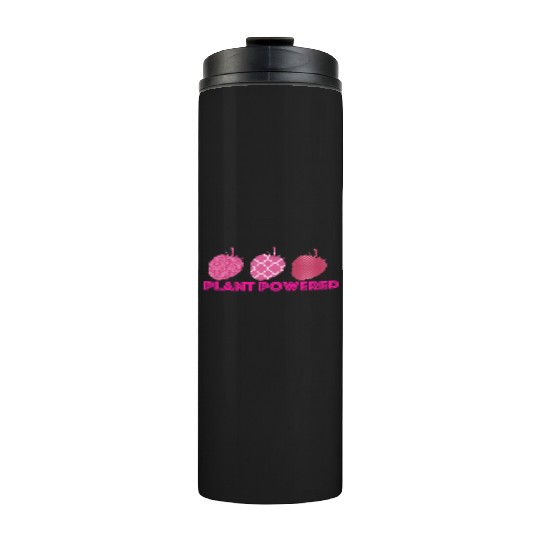 x27 Plant Powered x27 Vegan raspberry Thermal Tumblers