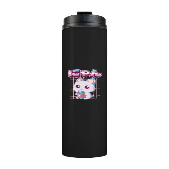 Transgender Pride Kawaii Cat Strawberry Milk Trans Thermal Tumblers