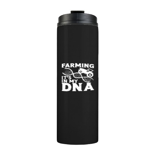 Farming Farmer Dna Vintage Tractor Thermal Tumblers