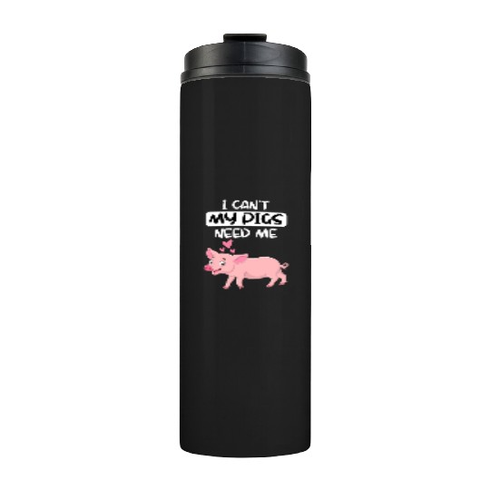 Farm Animal Piglet Farmer Funny Gift Pig Thermal Tumblers
