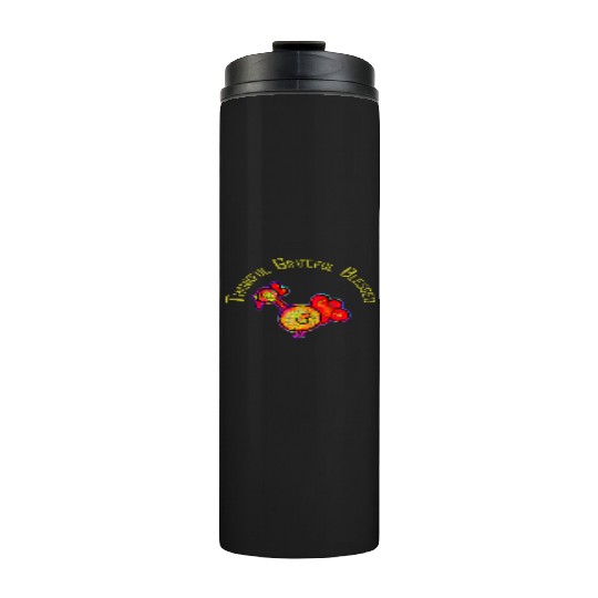 Thankful grateful blessed leopard Thermal Tumblers