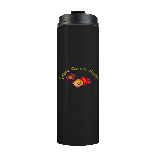 Thankful grateful blessed leopard Thermal Tumblers