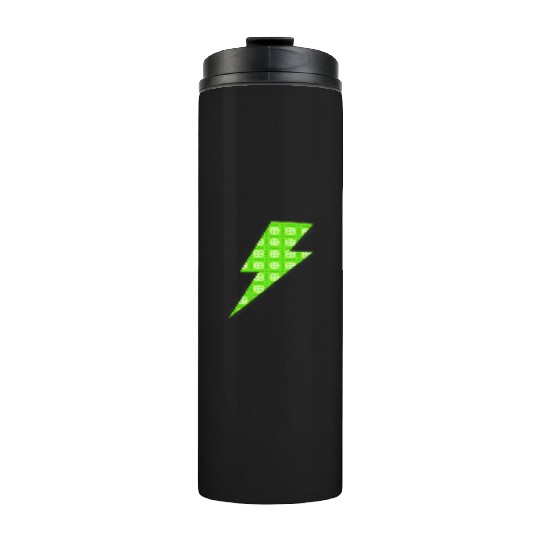 Patterned Lightning Symbol Thermal Tumblers