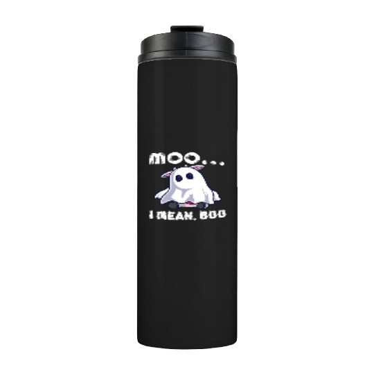 Halloween Moo, I Mean Boo Cow Farming Thermal Tumblers