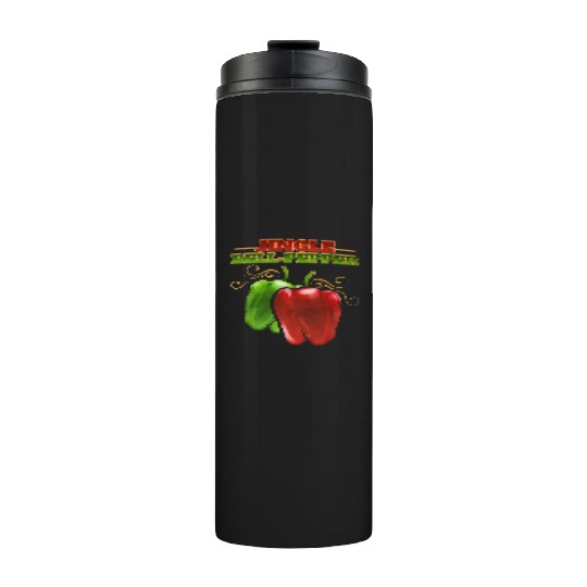 Red And Green Jingle Bell Pepper For Christmas Thermal Tumblers