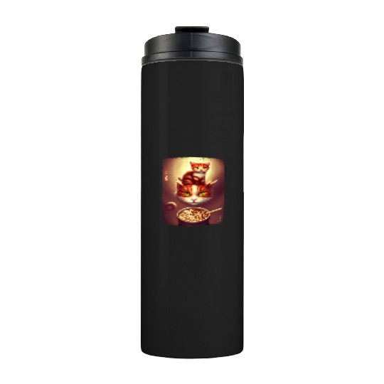 kawaii Japanese cat ramen noodles bowl Thermal Tumblers