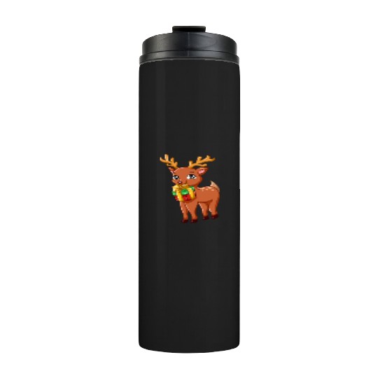Christmas Deer bringing Gift Classic Thermal Tumblers