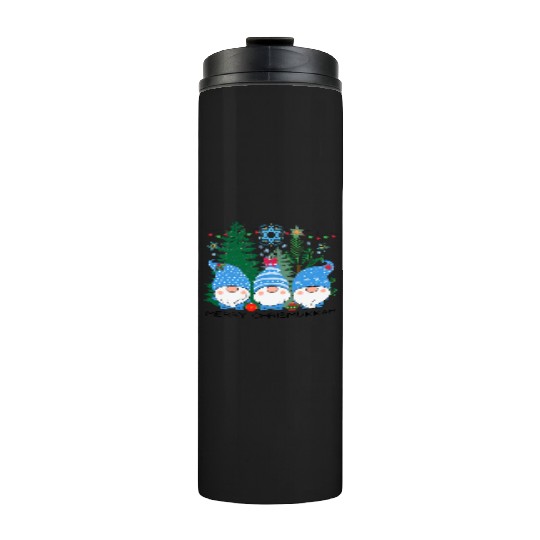 Merry Christmukkah, Jewish Christmas, Hanukkah Thermal Tumblers