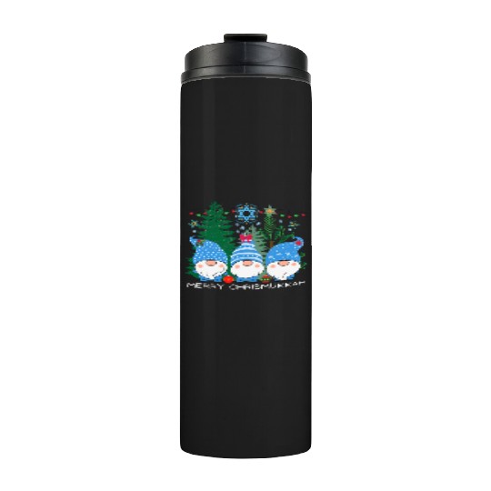 Merry Christmukkah, Jewish Christmas Thermal Tumblers