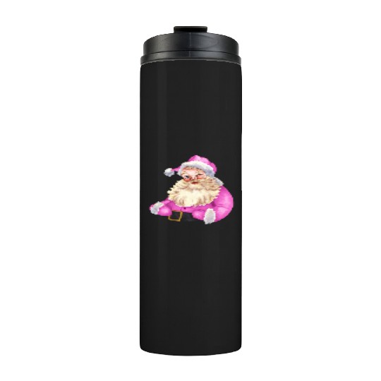 Retro Pink Santa Claus-Retro Pink Santa Claus Wate Thermal Tumblers