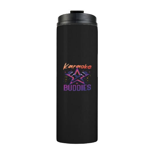 Karaoke Singer Friends Besties 80s Thermal Tumblers