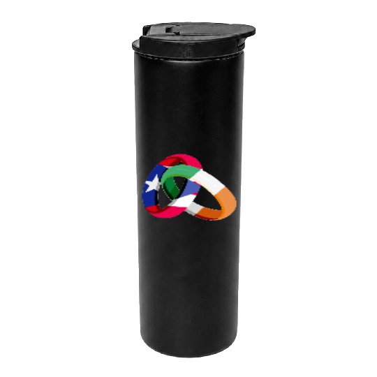 Puerto Rico Flag Ireland Ring Marriage Wedding Thermal Tumblers