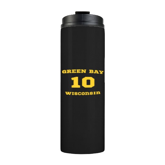 GREEN BAY WISCONSIN vintage distressed football Thermal Tumblers