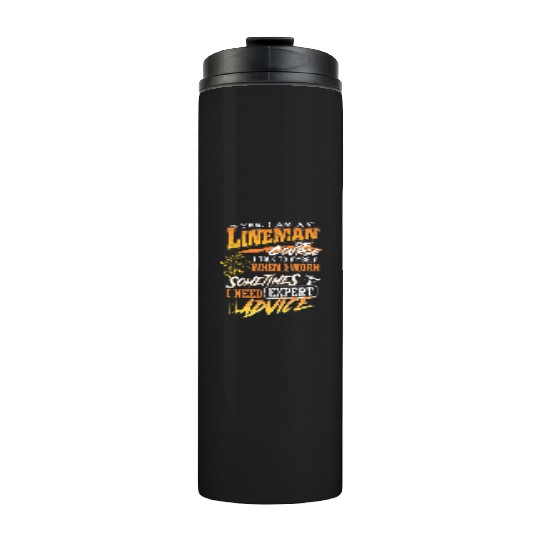 Lineman Gift for Lineman Father on Father Day Thermal Tumblers