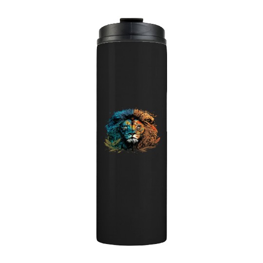 Two Face Lion Thermal Tumblers