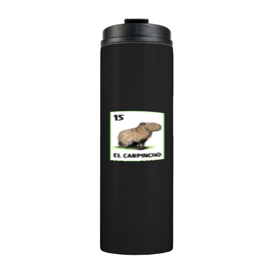 El Carpincho Mexican Capybara Cards Thermal Tumblers