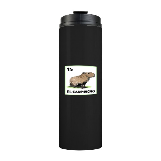 El Carpincho Mexican Capybara Cards Thermal Tumblers