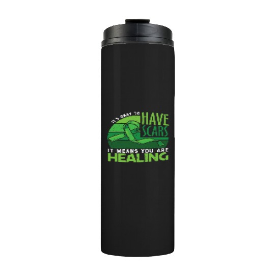 Green Ribbon Mental Health Awareness Thermal Tumblers