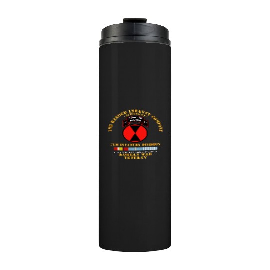 Army 2nd Ranger Inf Company 7th ID w KOREA SVC Thermal Tumblers