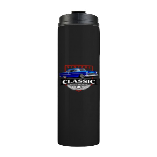 Blue Classic Car Street Rod Thermal Tumblers