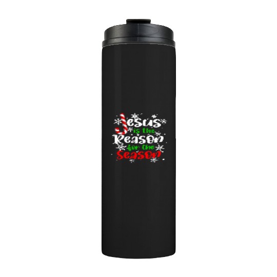 Jesus is The Reason for the Season Candy Christian Thermal Tumblers