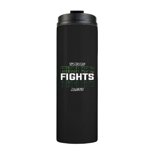 Nobody Fights Alone Green Mental Health Thermal Tumblers