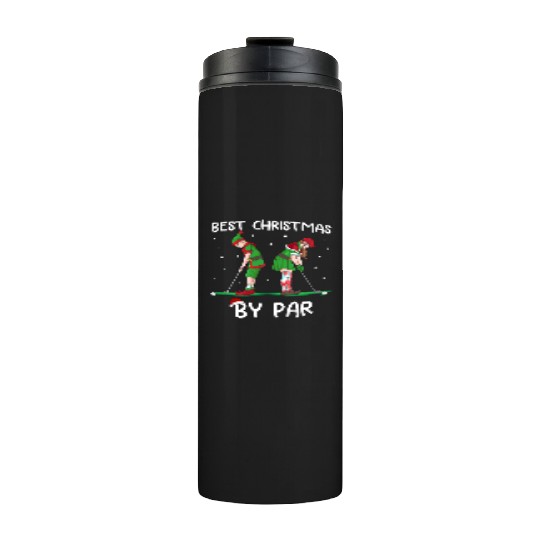 Golf Elf Pun Golfer Christmas Golfing Thermal Tumblers