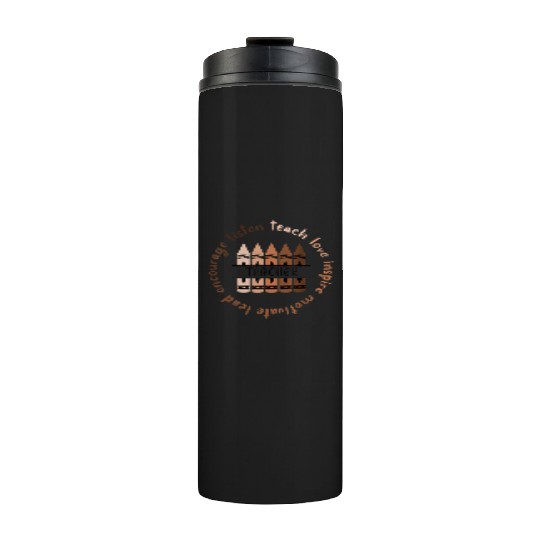 Afro African Black History Month Melanin Teacher Thermal Tumblers