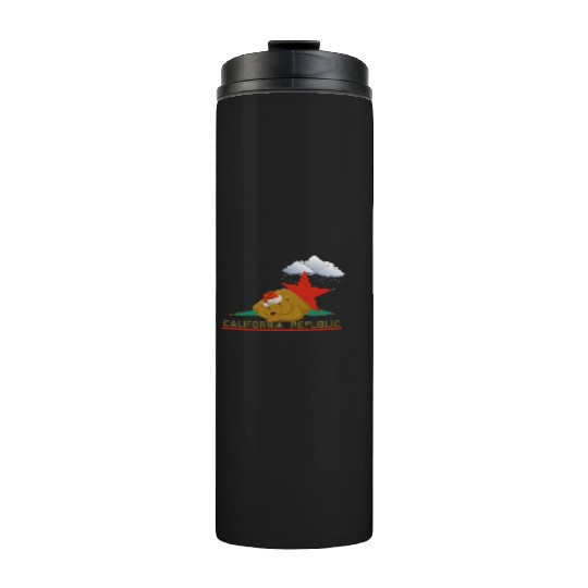 California bear in winter Thermal Tumblers
