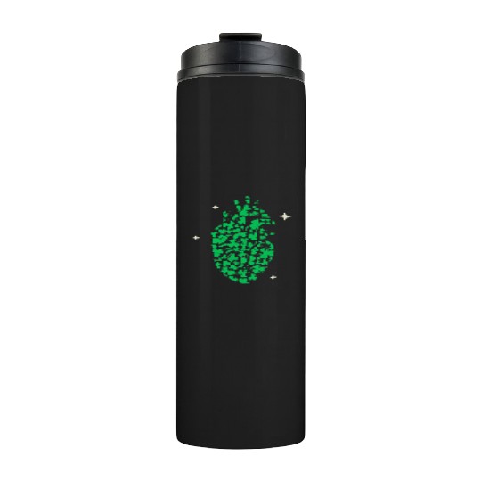Shamrock Heart Cardiac Nurse St Patricks Day Thermal Tumblers
