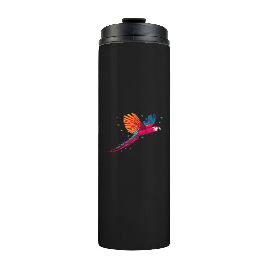Macaw Parrot Geometric Bird Parakeet Ornitholog Gi Thermal Tumblers
