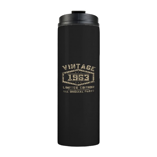60 Years Vintage 1963 Retro 60th Birthday Thermal Tumblers