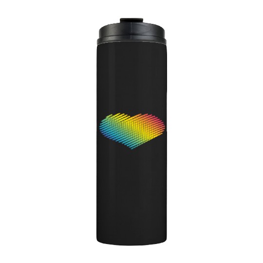 Rainbow Heart (Love / Scribble / PNG) Thermal Tumblers