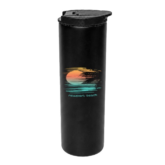 Artistic Newport Beach California Palm Tree Thermal Tumblers
