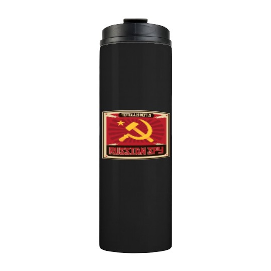 Funny Russian Spy USSR Soviet Union Russia Hammer Thermal Tumblers