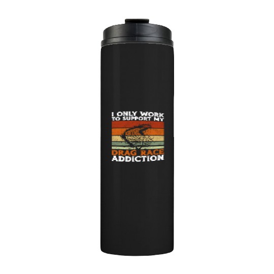 Drag Racing Race Car Retro Vintage Thermal Tumblers