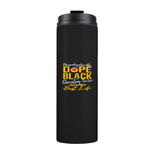 elementary teacher Afro Pride Thermal Tumblers