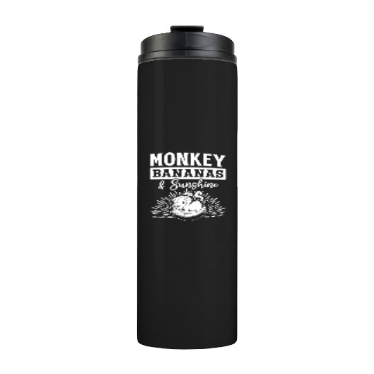 Cute Monkey Lover Orangutan - Monkey Bananas & Sun Thermal Tumblers