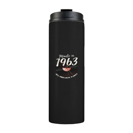 60 Years Vintage 1963 Retro 60th Birthday Thermal Tumblers