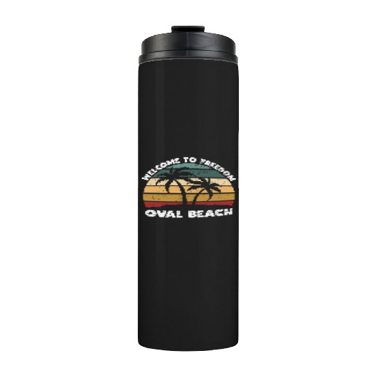 Oval Beach Welcome to Summer Michigan Tropical Thermal Tumblers