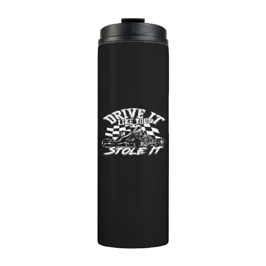 Go Kart Racer Pit Crew Car Racing Karting Thermal Tumblers